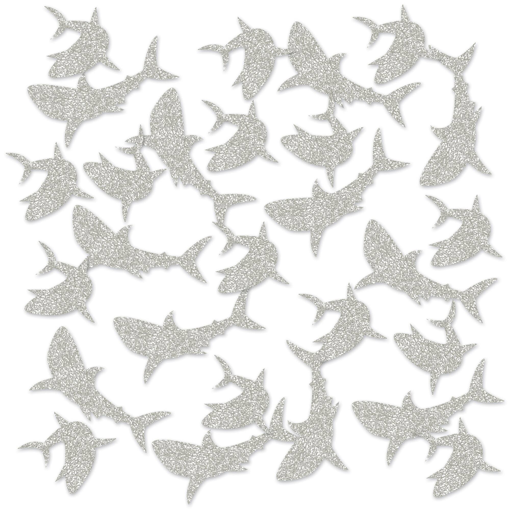 Beistle 1/2oz. Silver Shark Deluxe Sparkle Confetti Packs, 2ct.